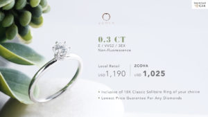 ZCOVA 0.3ct Engagement Ring Promotion