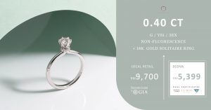 zcova 04carat GIA diamond ring promotion malaysia