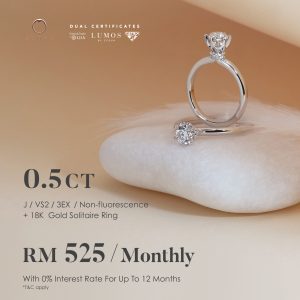 0.5 Carat Diamond Engagement Ring Promotion with 12 months 0% interest rate payment plan