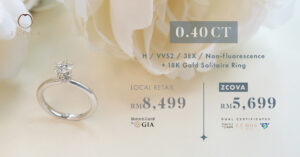 ZCOVA 0.4ct diamond price promotion online malaysia