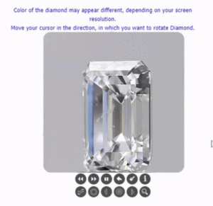 10x magnification 360 video of emerald diamond