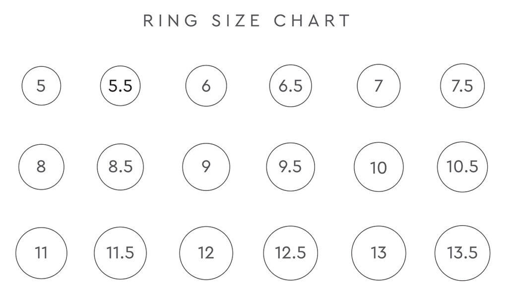 ring sizer printable touchstone jewelry