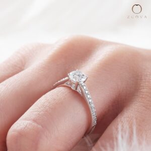 Channel Pave Engagement Ring