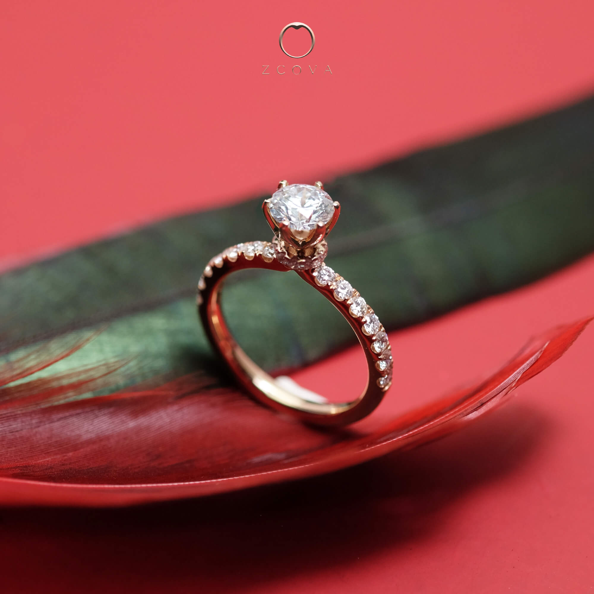 Pave Setting Ring | Shop the Oval Diamond Halo Engagement Ring – deBebians