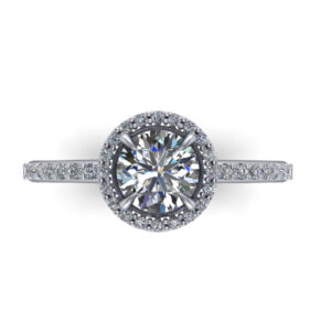 Classic Halo Pave Ring