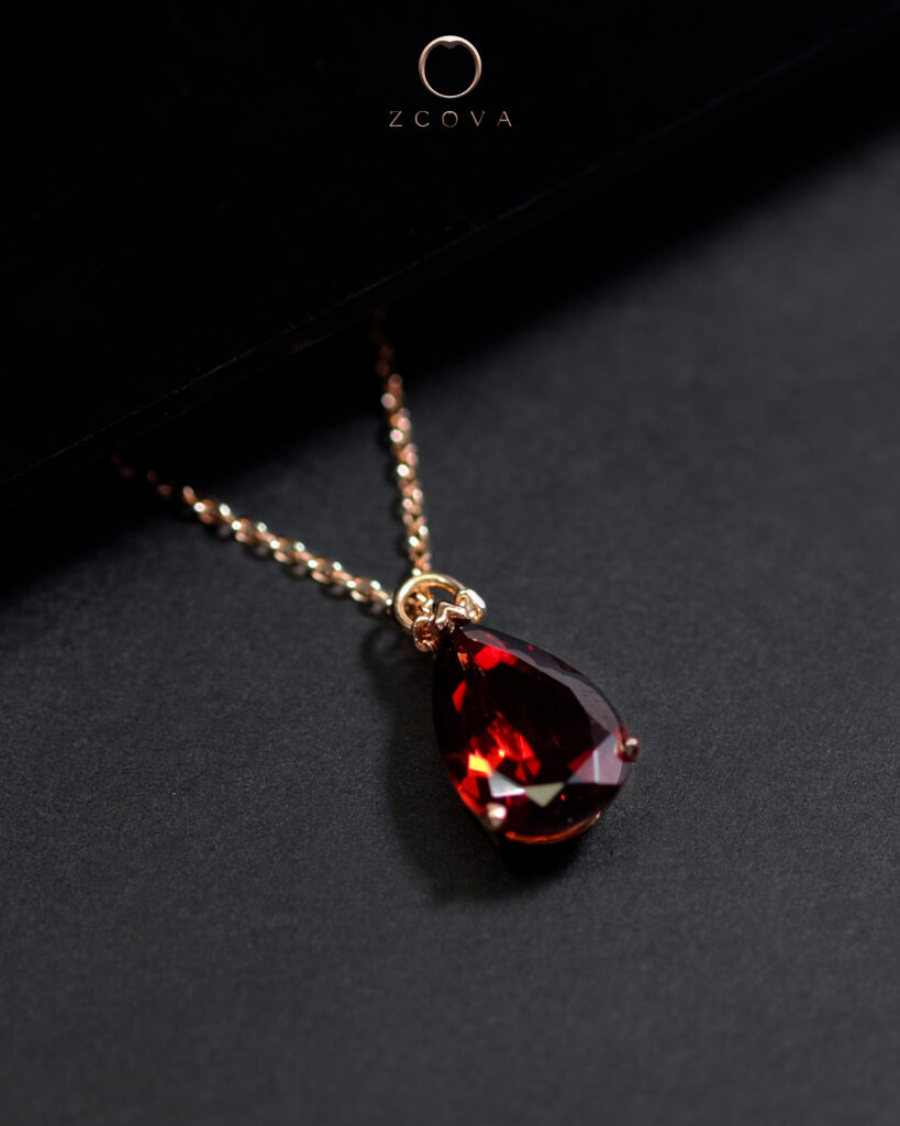 Garnet hot sale gemstone necklace