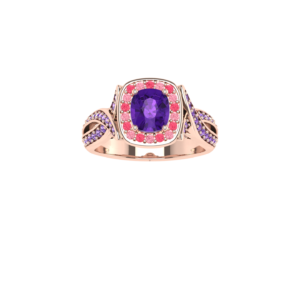 Female Fashion Ring Purple Amethyst Gemstone Buy Online Malaysia