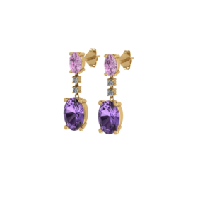 Earring Purple Amethyst Gemstone Buy Online Malaysia