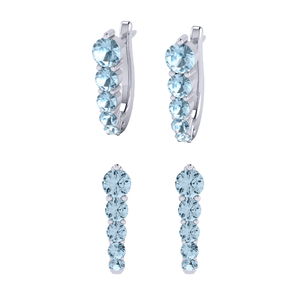 Aquamarine gemstone earring inspiration