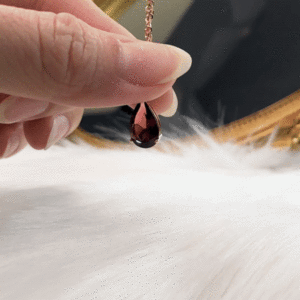 Garnet Red Gemstone necklace zcova