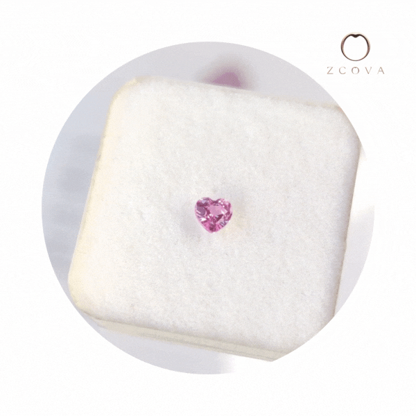 pink heart shape sapphire gemstone