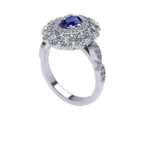 Princess Diana Royal Blue Sapphire Gemstone inspired ring