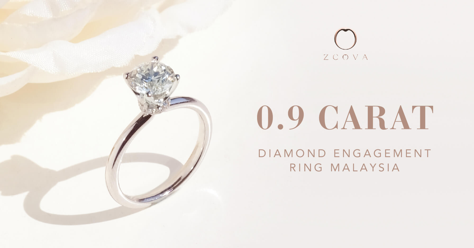 0.9 Carat Diamond Engagement Ring Malaysia | Zcova