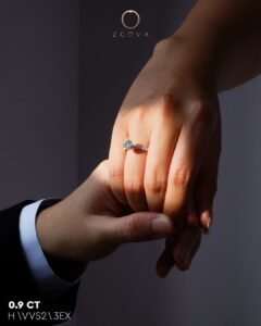 0.9CT Jenri Pave Engagement Ring