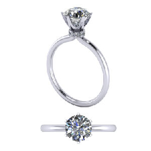 Lia 6 Prongs Diamond Engagement Ring