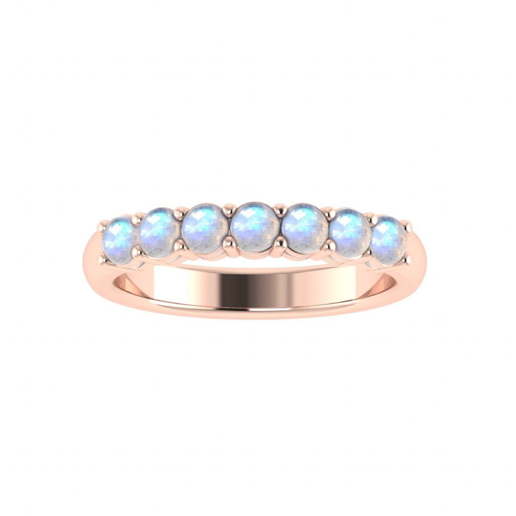 Moonstone Eternity Wedding Band 