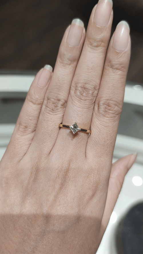 0.5CT Princess Compass Lia Engagement Ring