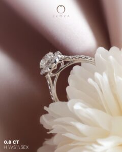 Ame Engagement Ring with hidden heart