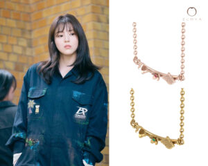 Single Line Smile Butterfly Necklace inspired by Han So Hee from nevertheless kdrama