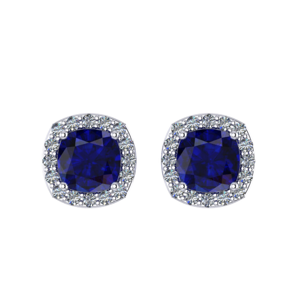 Blue Sapphire Gemstone Earring inspired by Princess Diana