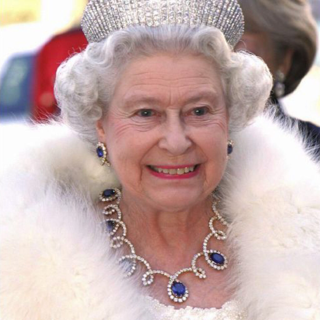 Queen Elizabeth's Blue Sapphire Necklace and Earring