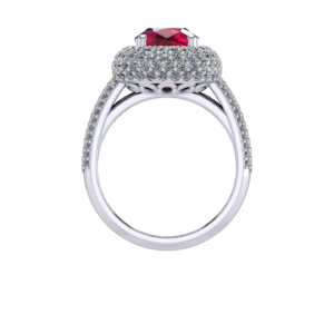 Rose cut ruby double halo ring penthouse kdrama