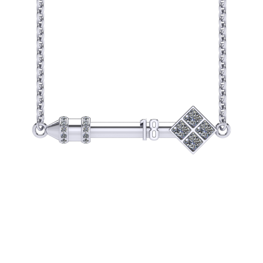 necklace with diamonds for 18th birthday gift