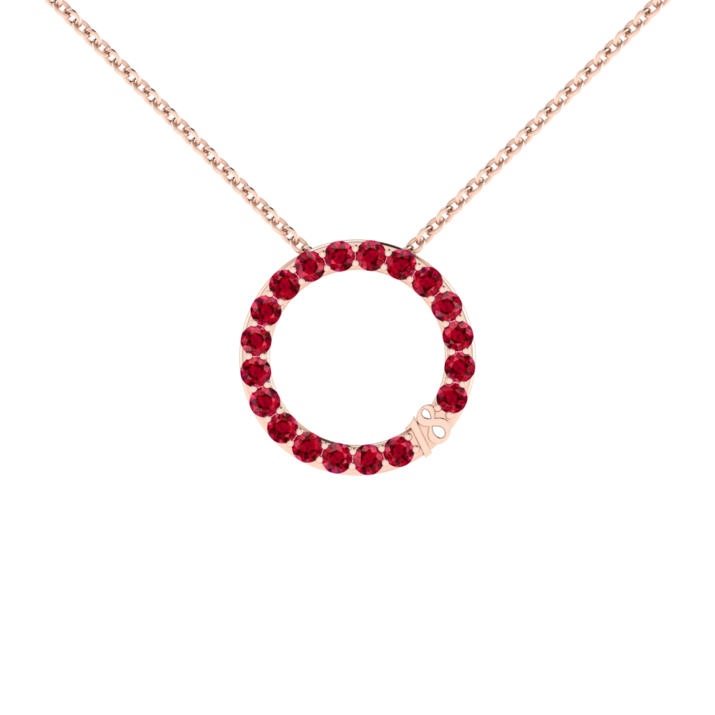 18th birthday ruby necklace for birthday gift