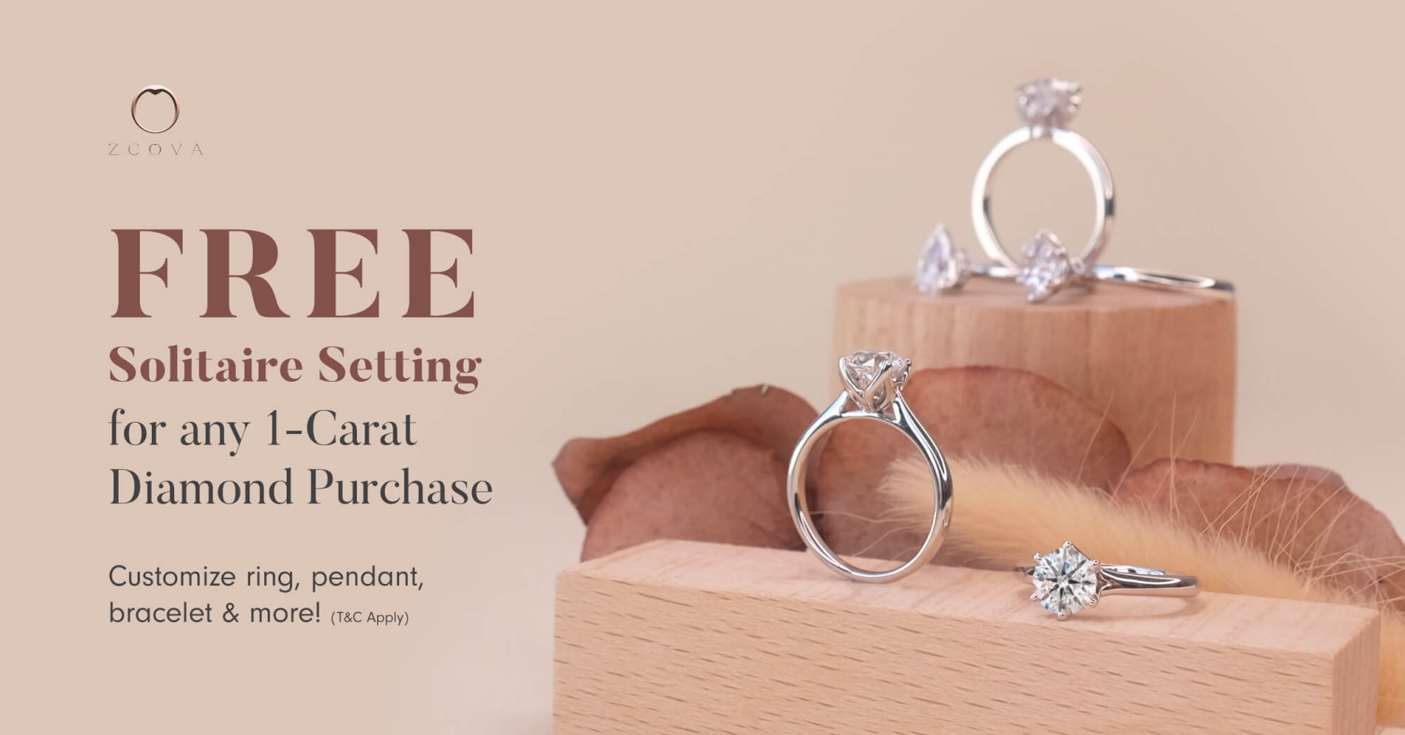 free solitaire setting for 1ct diamond ring promotion
