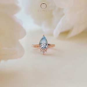 Aquamarine Gemstone Ring inspired by Hometown Cha Cha Cha