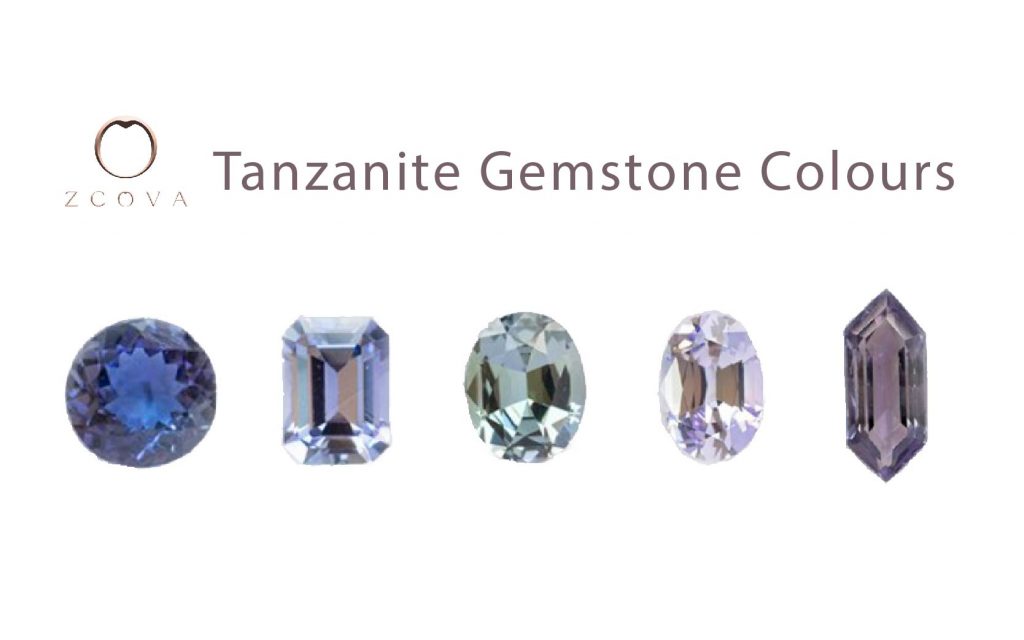 December birthstone Tanzanite Gemstone Colours