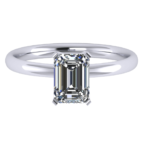 ZCOVA Lia Engagement Ring 1 Carat Emerald Shape Diamond