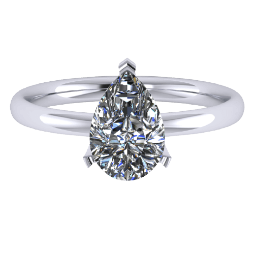 ZCOVA Lia Engagement Ring 1 Carat Pear Shape Diamond