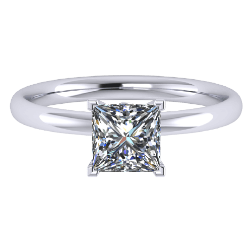 ZCOVA Lia Engagement Ring 1 Carat Princess Shape Diamond
