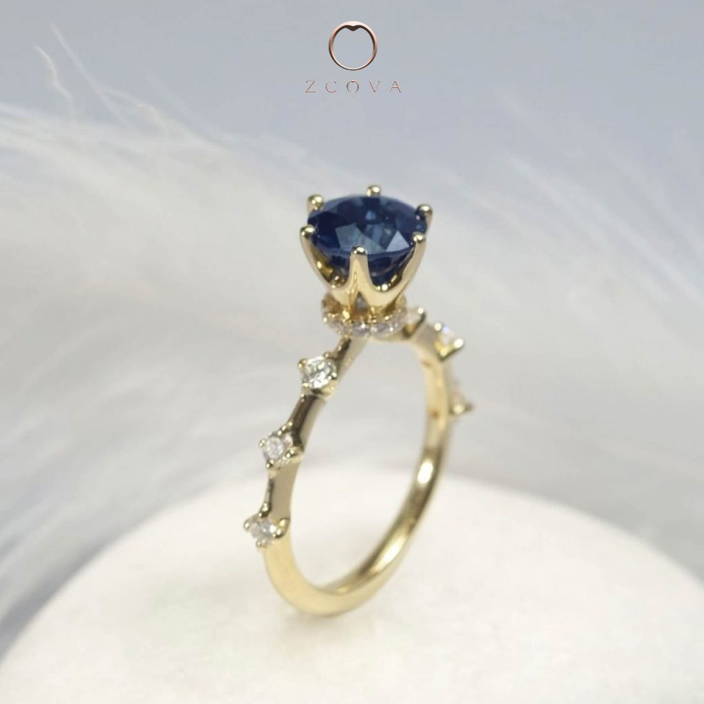 Blue sapphire Ring inspired by Hometown Cha Cha Cha