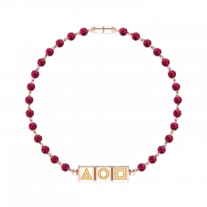 Pink Spinel Gemstone Bracelet inspired by the Squid Game