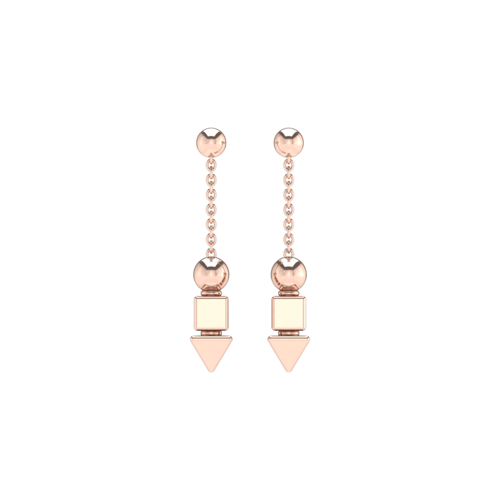 Rose Gold Dangling Earring inspired by Squid Game