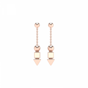 Rose Gold Dangling Earring inspired by Squid Game