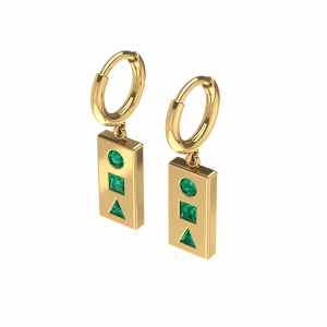 Emerald Dangling Earring inspired by Squid Game
