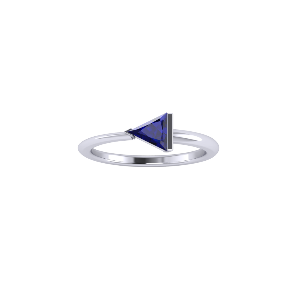 triangle sapphire ring inspired by Squid Game