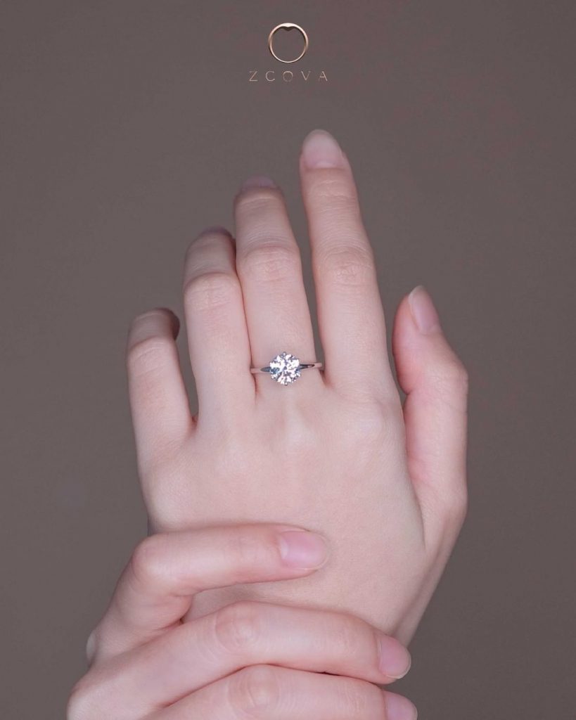 1.5CT LUMOS by ZCOVA Diamond Lia 6 Prong Engagement Ring