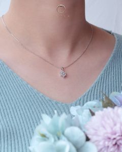 Astrid Diamond 18K White Gold Necklace
