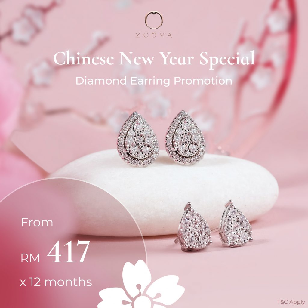 Alix Pear-cut Diamond Earring Promotion Malaysia