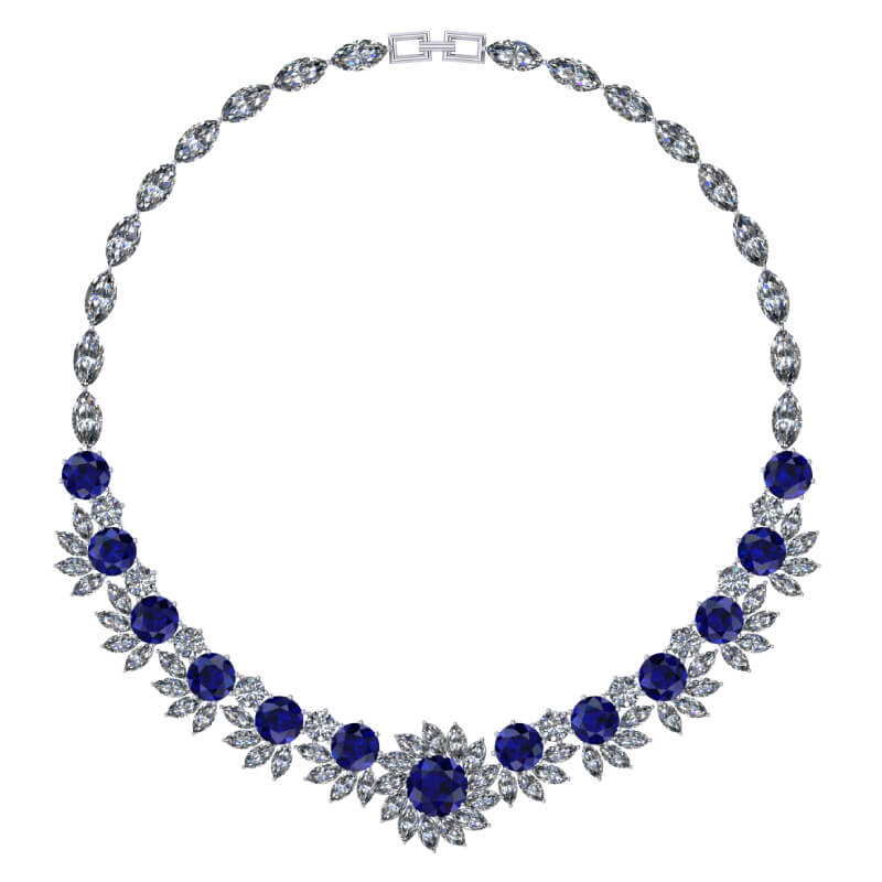 Buy Customised Sapphire Necklace Malaysia
