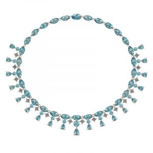 Customised Blue Aquamarine Gemstone Necklace in Malaysia