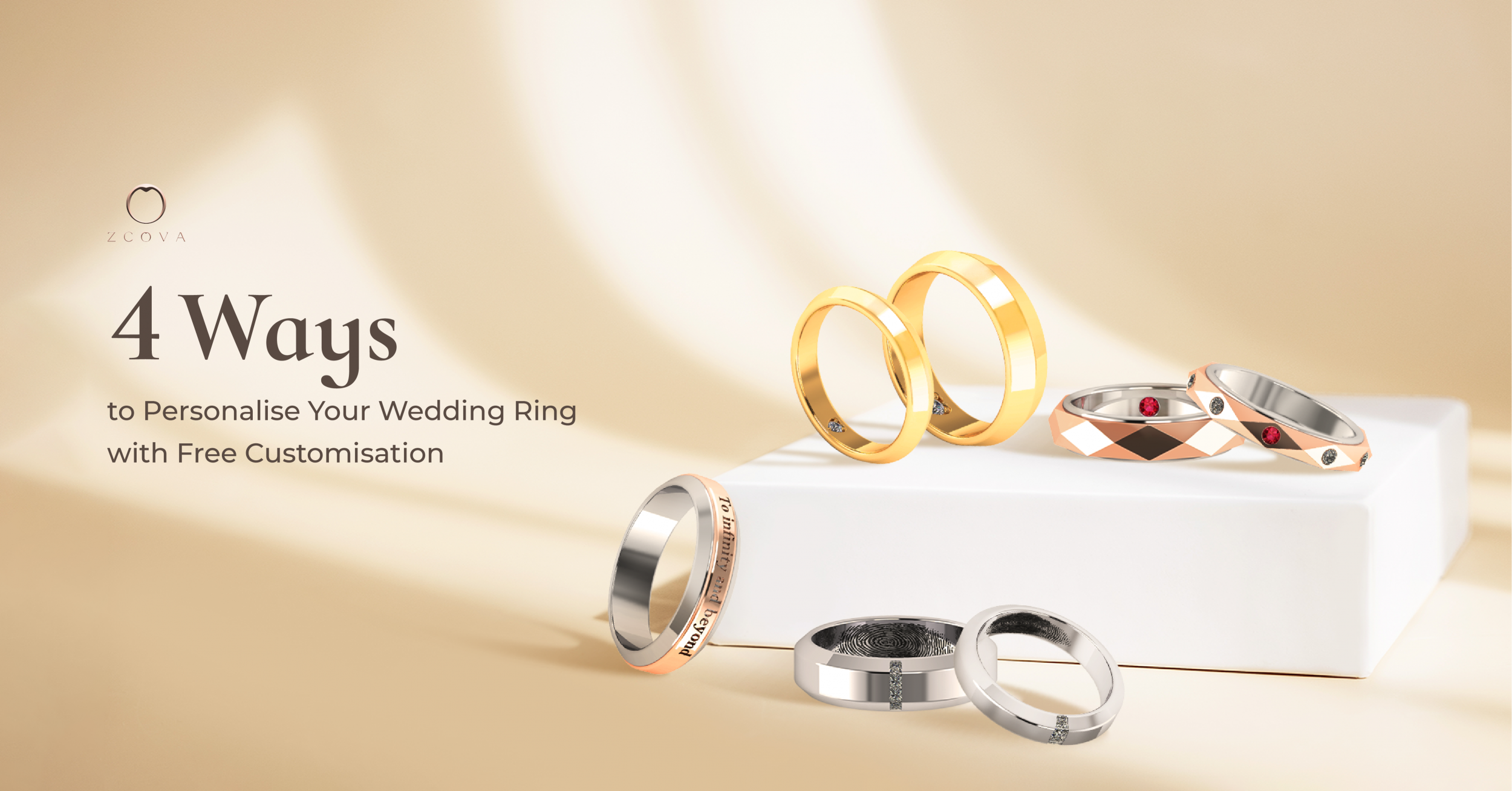 4 ways to personalise your wedding ring with free customisation