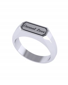 Eternal Love Message, Letter or Name Wedding Ring