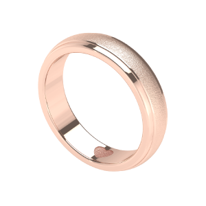Engrave heart symbol on wedding ring 18K rose gold