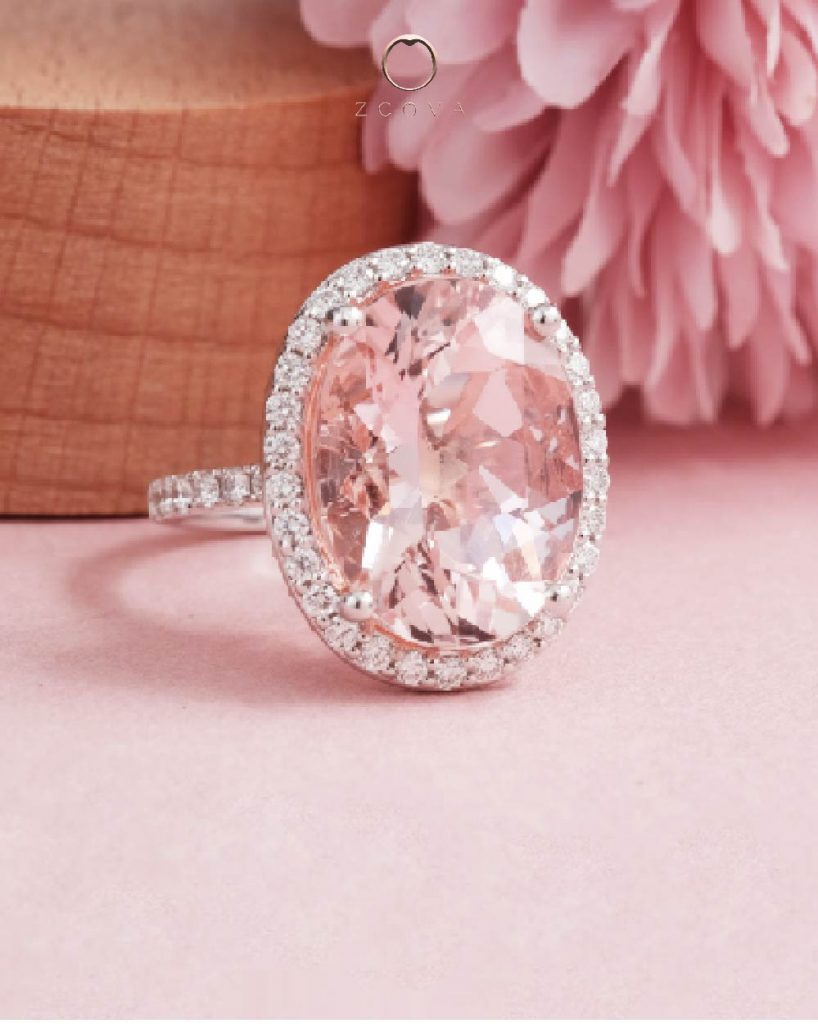 Pink Morganite Engagement Ring Online Malaysia