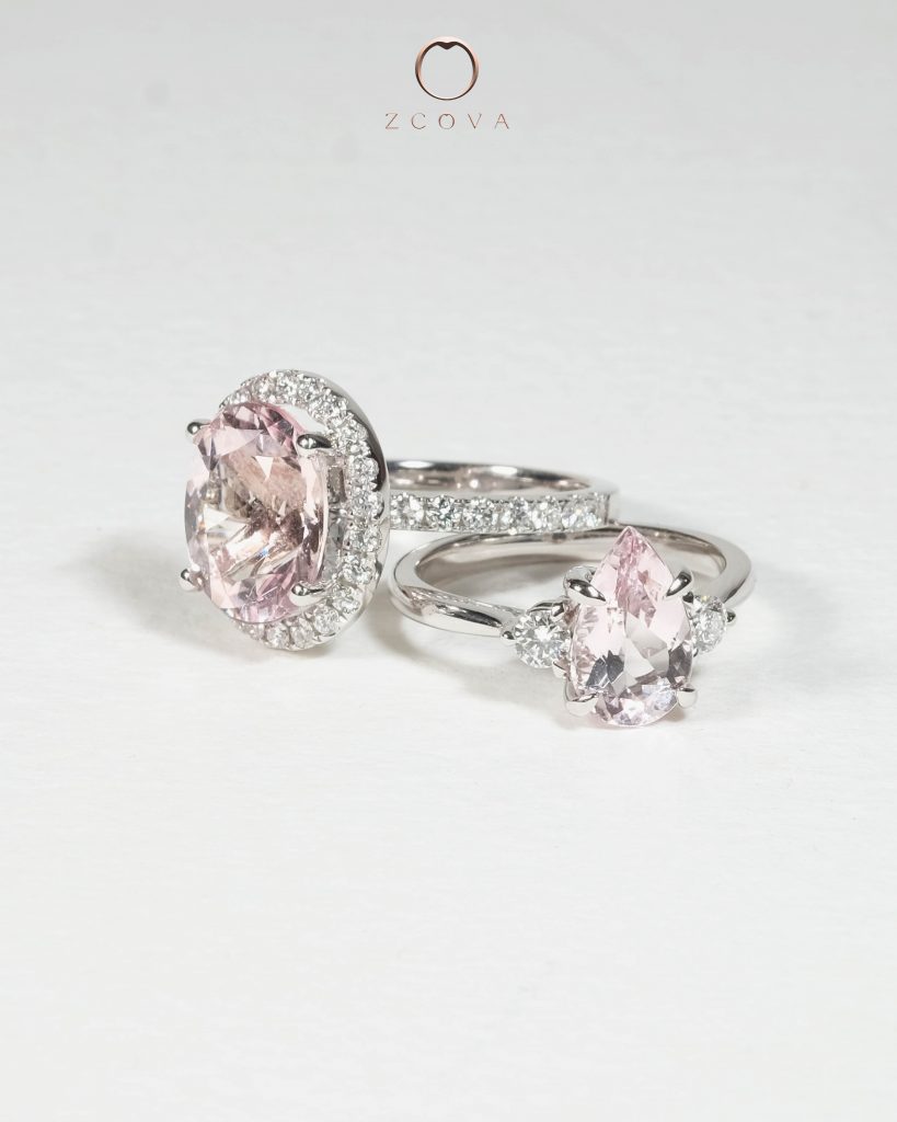 Morganite Gemstone Engagement Ring designs